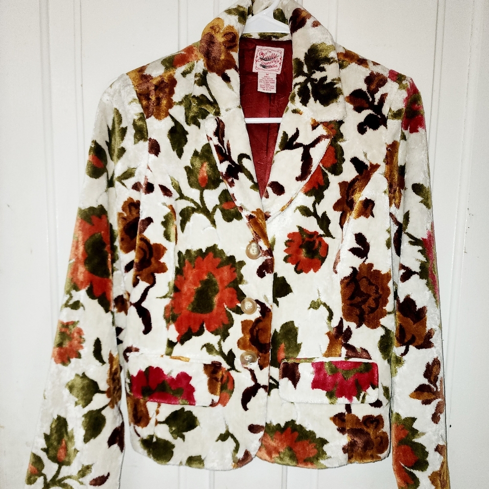 Vintage Crushed Velvet Blazer